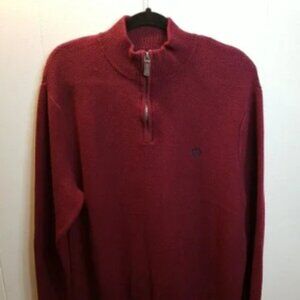 Red Quarter-Zip Sweater